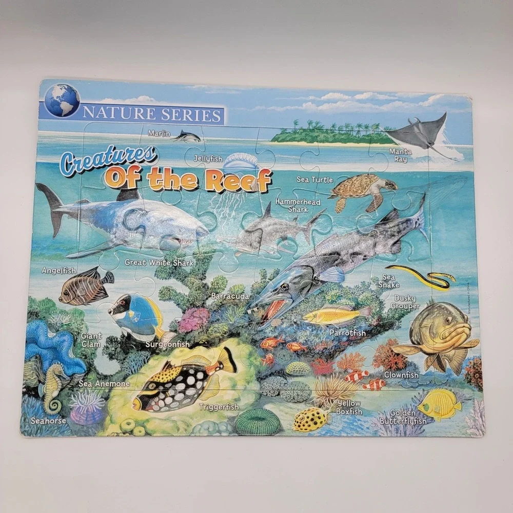 Creative Edge Nature Series Puzzles 3 Dinos Africa Coral Reef Discovery Channel